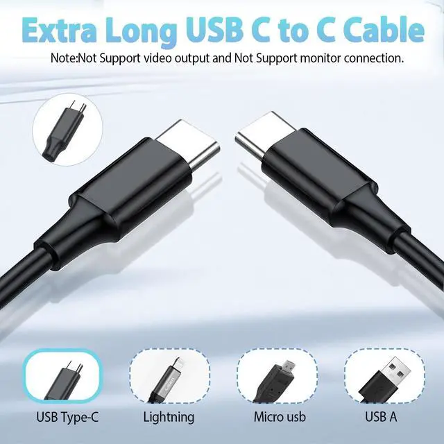 Alt view image 5 of 5 - Wadoy 16ft USB-C Cable Compatible with Meeting Owl 3,USB C Cable Replacement for Meeting Owl 3,20Gbps Extension Type C Cable for Larger Meeting Room,Longer Table