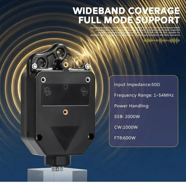 Alt view image 2 of 5 - 2000W 1:1 Shortwave Balun for Dipole Antenna, Shortwave Radio Balun for CW FT8 FM AM FSK SSB Ham Radio Outdoor HF Antenna, Inverted V & Positive V, Low SWR, Waterproof SO-239 Connector