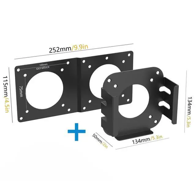 Alt view image 5 of 5 - Monzlteck Mac mini M4/M4 Pro Mount Compatible with VESA Mount Adapter Plate, Hardware Mounting Bracket
