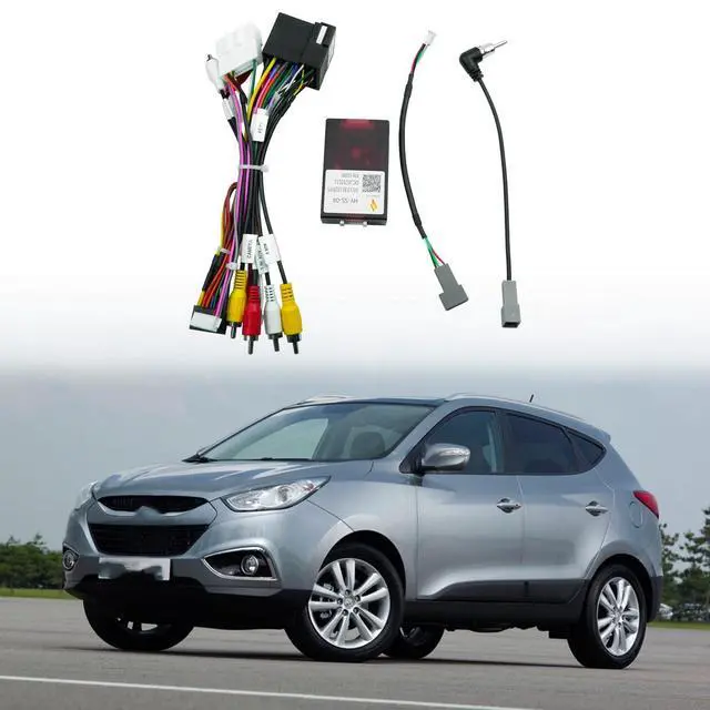 Alt view image 2 of 5 - 16pin Car Stereo Radio Power Wiring Harness Cable Adapter Fit for Hyundai IX35 Tucson 2 Azera Kia Sportage Sorento w/ 24p Supports Factory Reverse Camera and Amplifier