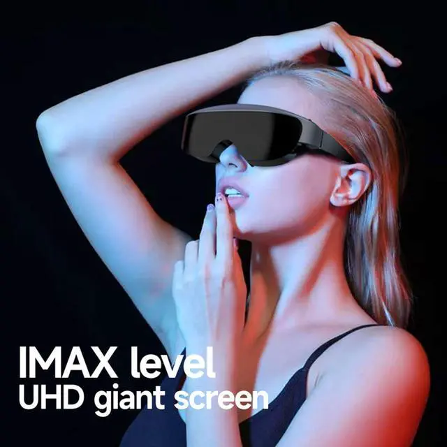 Alt view image 2 of 5 - Denash AR Glasses, 1080P OLED Display, 3000-Nit Ultra-Bright, Up to 400" Virtual Screen, 0-600 Myopia Adjustment, Immersive XR Glasses Built-in Speakers for iOS & Android