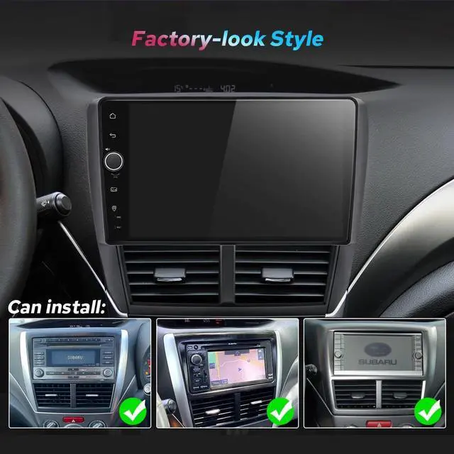 Alt view image 3 of 5 - Joying Car Radio for Subaru Forester 2008-2012 & Impreza WRX 2007-2011, 9 Inch IPS Touchscreen Car Stereo 8GB+128GB with Wireless Carplay & Android Auto, GPS Navigation, Bluetooth 5.0(JY-ST001N