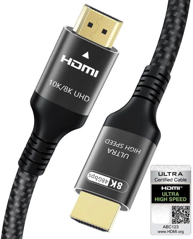 Main image of Certified 10K 8K 4K HDMI 2.1 Cable 25FT, 48Gbps Ultra High Speed HDMI Cord