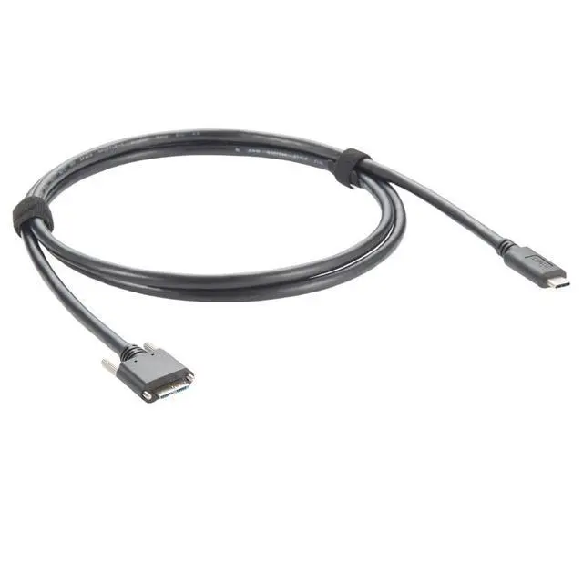 Alt view image 4 of 5 - Plinkwirekb Screw Locking Panel Mount USB C to Micro USB 3.0 Cable USB3.1 Gen2.2 Type C to Micro B Cord for Machine Vision Industrial Camera Hard Disk Image Transmission (1.5M/5FT)