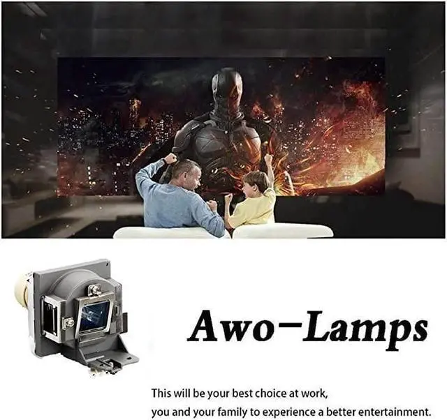 Alt view image 3 of 5 - AWO Original UHP225W Lamp Bulb for RLC-098 / RLC-102 with Housing for VIEWSONIC PJD6552LW,PJD6552LWS,PJD6352,PJD6352LS,VS15947,VS15948,VS15949,VS15950 Projectors