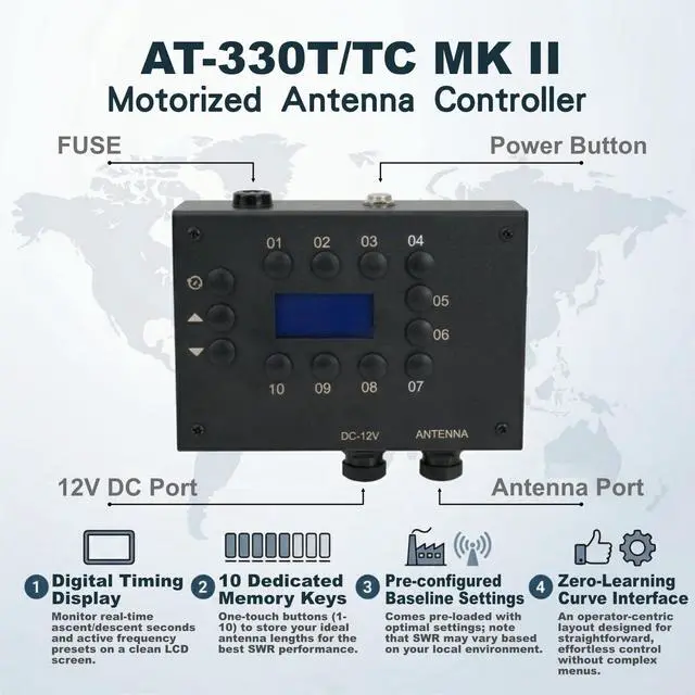 Alt view image 3 of 5 - Gabil GRA AT330T Motorized HF Mobile Antenna 3.5 to 50 MHz, UHF Connector