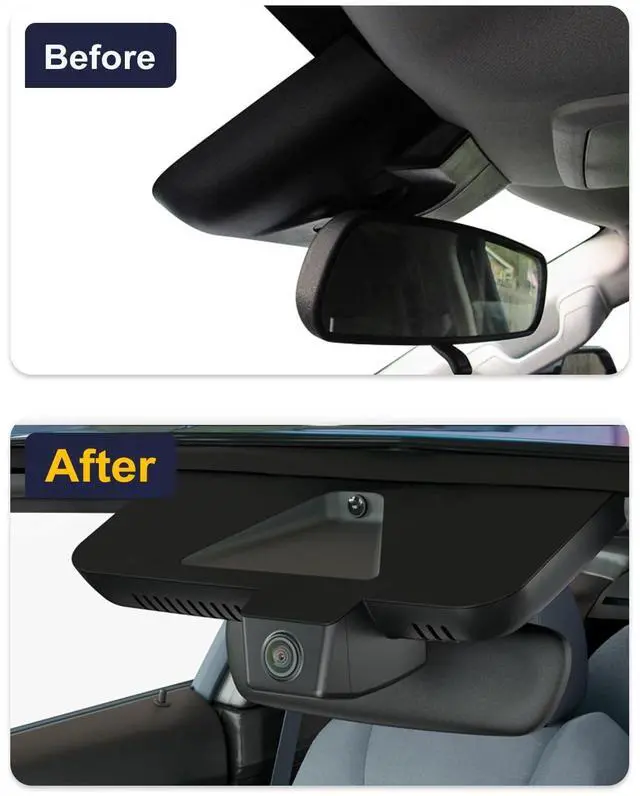 Alt view image 4 of 5 - Fitcamx 4K Dash Cam Suitable for Toyota Tundra 2022-2026 Hybrid & Sequoia 2023-2026 (Gen3), Integrated OEM Look, UHD 2160P Video, WiFi & APP, Loop Recording, G-Sensor, Easy to Install, 64GB Card