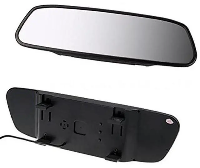 Alt view image 2 of 5 - PONPY 5" TFT Color LCD Screen 2 Video Input Car Rear View Mirror Monitor Vehicle Parking in-Mirror Monitor for DVD/VCR/Car Reverse Camera