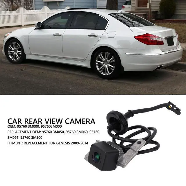Alt view image 2 of 5 - Rear View Backup Camera for Genesis 2009-2014, High Resolution Parking Assist Camera, Anti Fog Reverse Camera, Wide Viewing Angle