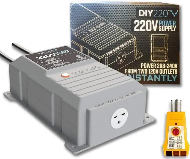 Main image of Krieger Quick Connect 220V Power Supply Converter and Travel Plug Adapter Kit (220V Voltage Converter)