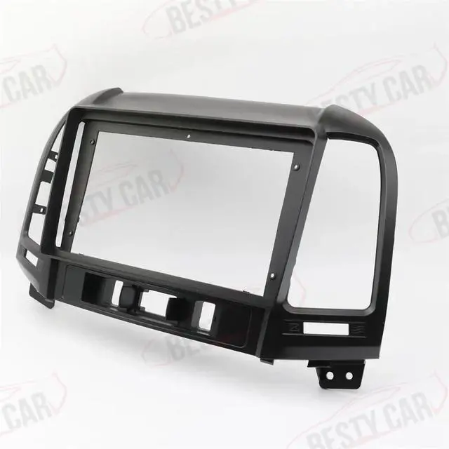 Alt view image 3 of 5 - Fits for Hyundai Santa Fe IX45 LHD 2006-2012 Car Radio Stereo Fascia Frame Double DIN 9 inch Dash Installation Mounting Kit