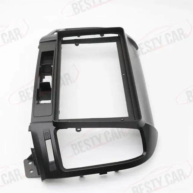 Alt view image 4 of 5 - Fits for Hyundai Santa Fe IX45 LHD 2006-2012 Car Radio Stereo Fascia Frame Double DIN 9 inch Dash Installation Mounting Kit