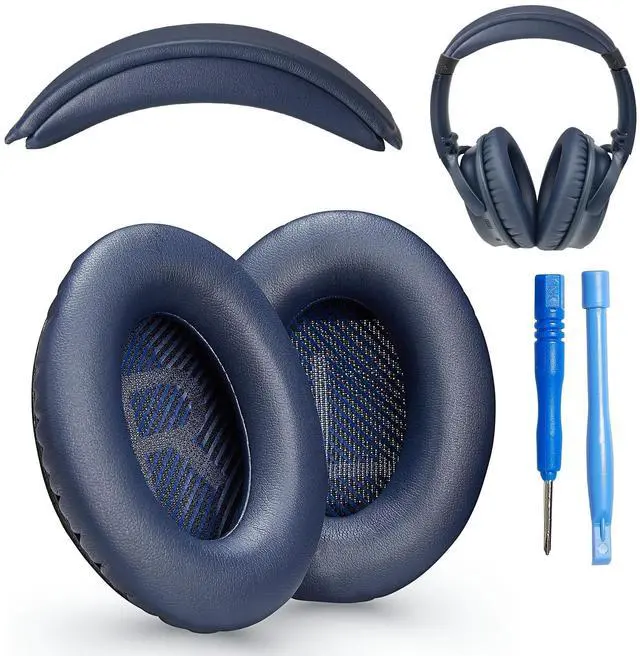 Main image of AHG QC35 earpads / QC35 ii Headband pad Cushion kit. Compatible w/Bose QuietComfort 35 ii / QC35 Headphones (MNB). Premium Headband Design ^^ Seamless DIY Assembly ^^ Superior Comfort and Durabilit