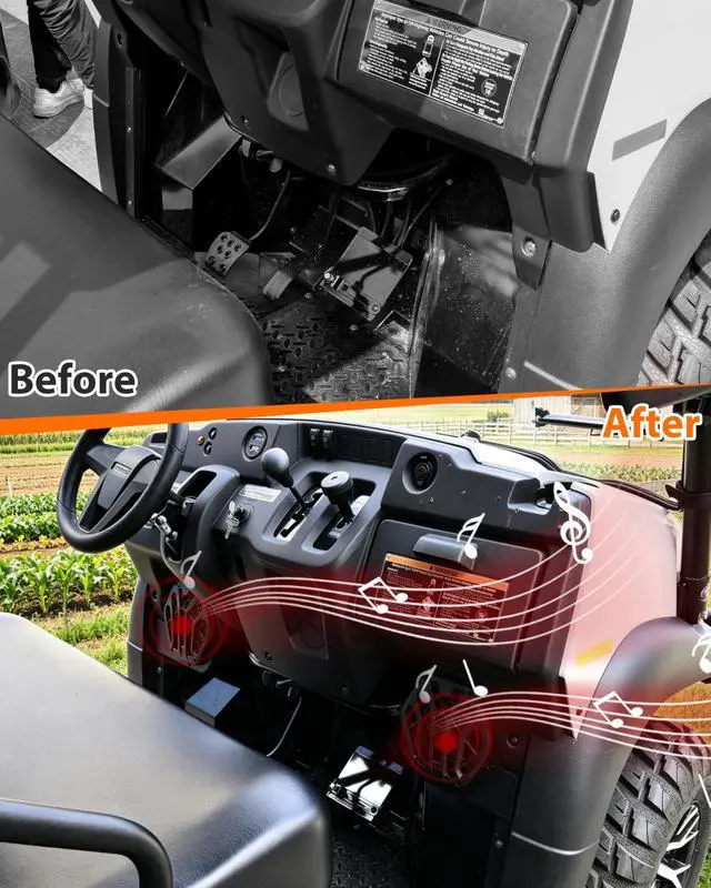 Alt view image 3 of 5 - SAUTVS 6.5" Under Dash Speaker Pods for Kawasaki Mule SX 2017+, Under Dashboard Speaker Enclosures Pods Holders for Kawasaki Mule SX SE XC LE FE 2017-2026 Accessories (One Pair)