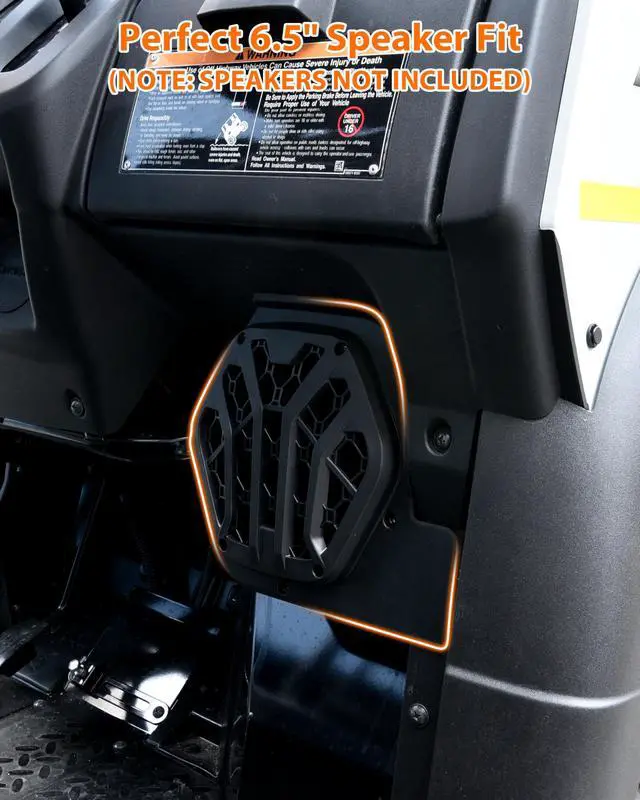 Alt view image 5 of 5 - SAUTVS 6.5" Under Dash Speaker Pods for Kawasaki Mule SX 2017+, Under Dashboard Speaker Enclosures Pods Holders for Kawasaki Mule SX SE XC LE FE 2017-2026 Accessories (One Pair)