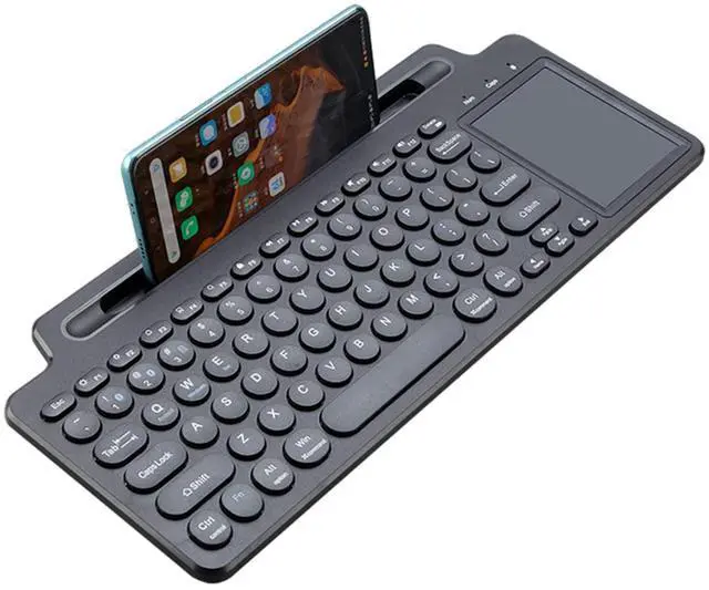 Main image of Denash Wireless BT Keyboard, 2.4GHz Ultra Slim Desktop Keyboard with Touchpad for Tablet PC Mobile Phone Laptop Notebook (with Touchpad)