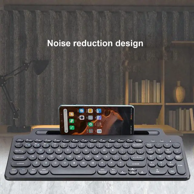 Alt view image 4 of 5 - Denash Wireless BT Keyboard, 2.4GHz Ultra Slim Desktop Keyboard with Touchpad for Tablet PC Mobile Phone Laptop Notebook (with Touchpad)
