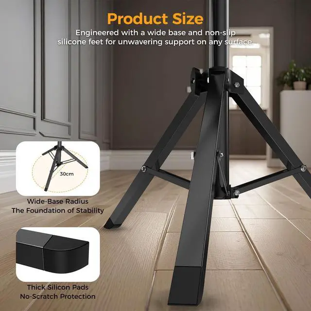 Alt view image 2 of 5 - Outdoor Projector Screen and Stand: VOOPVOR 100 inch Portable Projector Screen Indoor - Upgraded Movie Screen 16:9 4K HD - Wrinkle-Free Lightweight Projection Screen with Carry Bag for Backyard Night