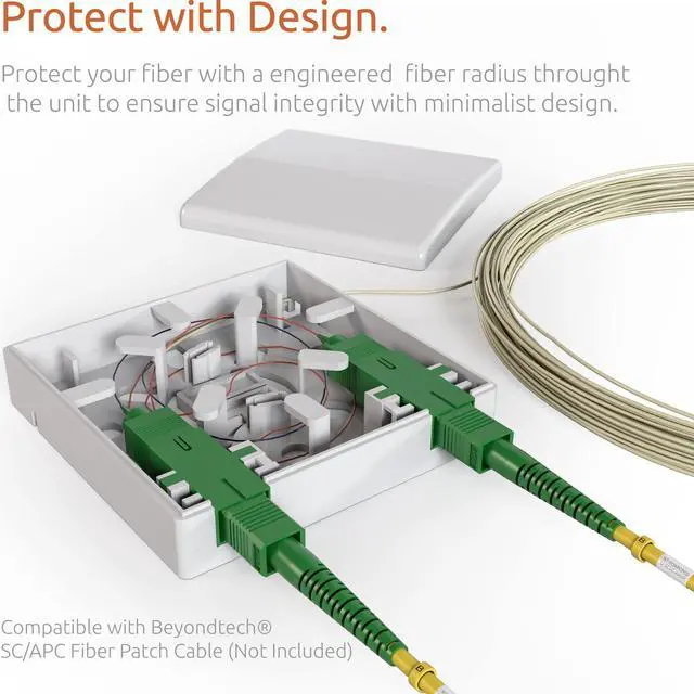 Alt view image 3 of 5 - FTTH Termination Box SC/APC with SC/APC/SM G657A2 / Simplex 4.0mm - Fiber Optics 15M LSZH Pigtail