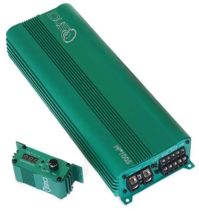 Main image of Down4Sound MM1005 Mini Maxx Teal 1100W RMS Mini 5-Channel Car Audio Amplifier