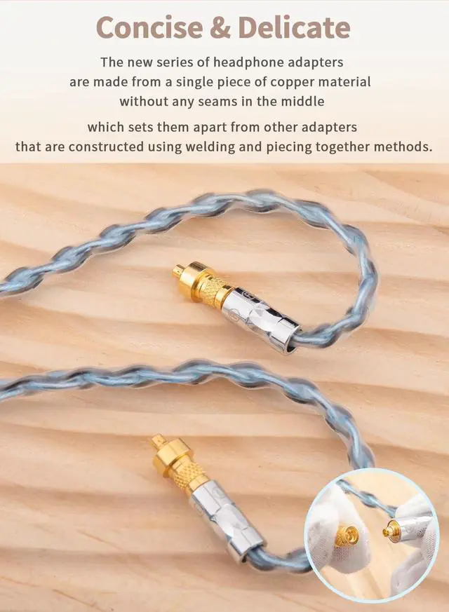 Alt view image 2 of 5 - SYRNARN IER-M9 Male to MMCX Female Headphone Adapter - Compatible with IER-M7, IER-M9, IER-Z1R IEMs - Earbuds MMCX Cable Connector 1 Pair