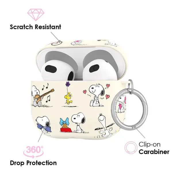 Alt view image 4 of 5 - Velvet Caviar Compatible with AirPods 3rd Generation Case with Keychain - Cute Protective Hard AirPod 3 Cases for Women - Snoopy Moods
