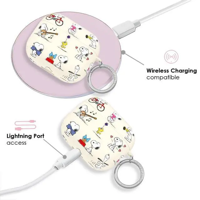 Alt view image 5 of 5 - Velvet Caviar Compatible with AirPods 3rd Generation Case with Keychain - Cute Protective Hard AirPod 3 Cases for Women - Snoopy Moods