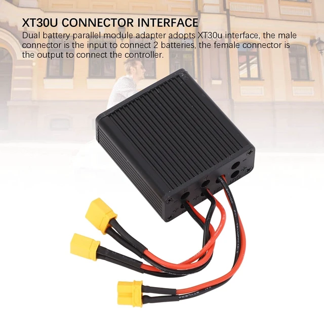 Alt view image 2 of 5 - Dual Battery Parallel Module Adapter, Professional Efficient Double Battery Discharge Converter, Voltage Regulator, Current Manager, Safe Discharge System for Cars, Motorcycles, Electric Tools,