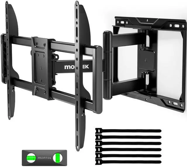 Main image of monTEK Full Motion TV Wall Mount for 37-84 Inch TVs, TV Mount Bracket with Articulating Arms, Tool-Free Tilt & Swivel, Extension, Max VESA 600x400mm, Fits 12/16" Wood Studs, Up to 110lbs, 4X Tested
