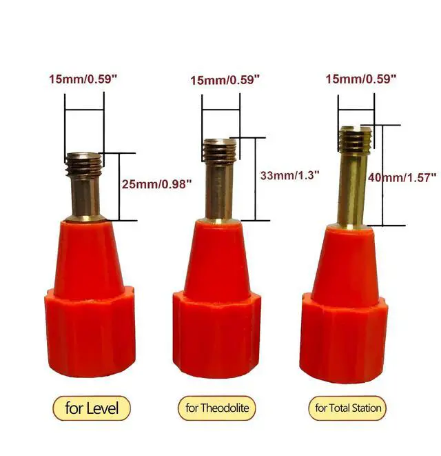 Alt view image 2 of 4 - 2 Pack 25mm 32mm 40mm Tripod Center Screw Adapter for Theodolite Total Station Auto Level Surveying Tripod, Standard 5/8" - 11 Male Tread (Grade B - 33mm/1.3")