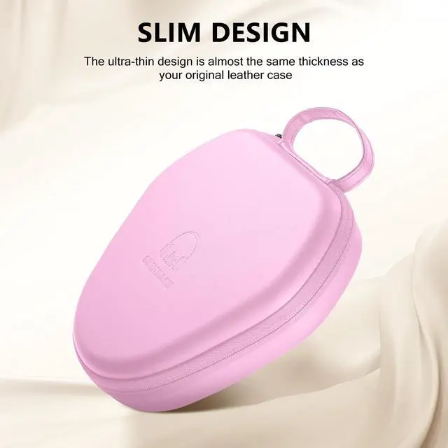 Alt view image 3 of 5 - Maxjoy for Airpods Max Case, Smart Case Supports Sleep Mode, Hard Organizer Portable Travel Carrying Cover Storage Bag for Apple AirPods Max Headphone, Pink-EVA