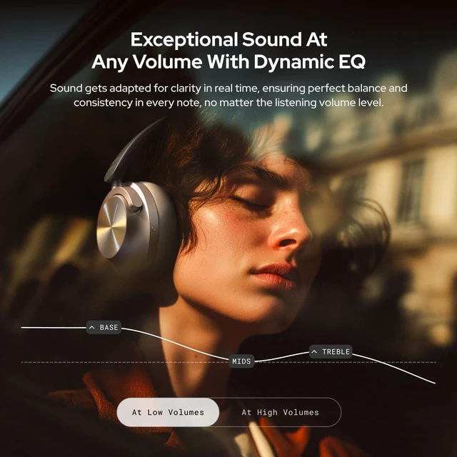 Alt view image 3 of 5 - Noise Master Buds Max, Sound by Bose Wireless Over-Ear Headphones with Segment Leading Adaptive ANC, Dynamic EQ, LHDC 5.0, Immersive Spatial Audio,Upto 60H Playtime, App Support (Silver)