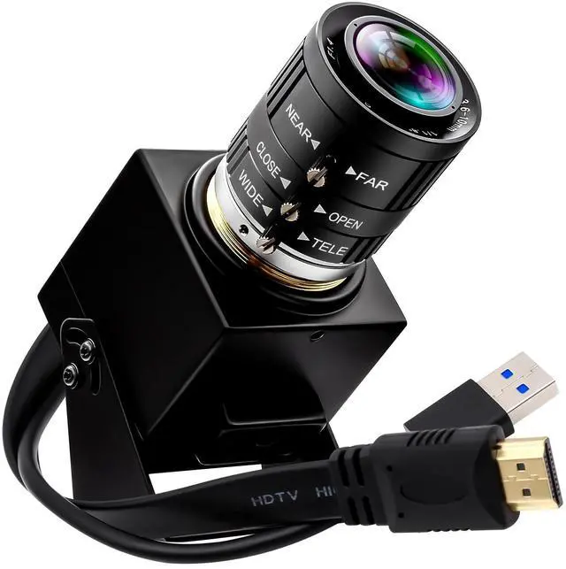 Main image of IFWATER 4K 60fps High Speed Camera USB3.0 & HDMI Dual Simultaneous Output 3X Manual CS-Mount Varifocal Lens with 2X Digital Zoom H.264 Security Camera for Computers TVs Projectors Video Conferences