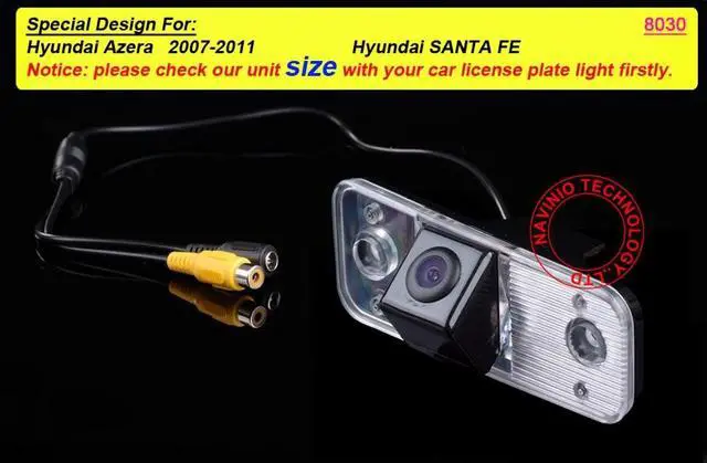 Alt view image 2 of 5 - HD Backup Camera,170 Degree Wide View Angle License Plate Rear View Camera for Hyundai Azera/Santa FE IX45/ Grandeur/ix25