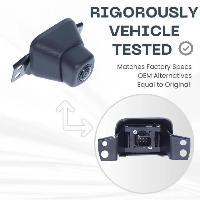 Alt view image 3 of 5 - Front View Backup Camera Replaces for 2016 2017 2018 Toyota RAV-4 / RAV-4 Hybrid w/Around View Monitor OE Part # 8679042070 86790-42070