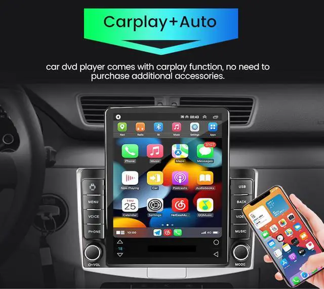 Alt view image 5 of 5 - Android 15 Radio for Jeep Wrangler JK Rubicon 2007-2018 Stereo Upgrade Tesla Style 4GB+64GB Head Unit 9.7 Inch Touchscreen Multimedia Player GPS Navigation FM BT Receiver with Carplay Android Auto