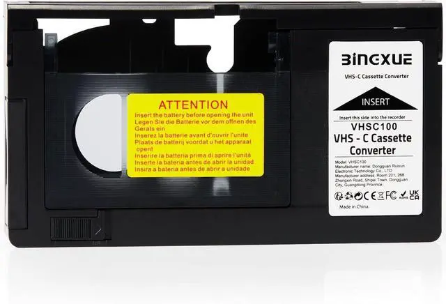 Main image of Bingxue VHS-C Cassette, SVHS VHS-C to VHS to Digital Converting for VCR Player, Video Cassette Player, Motorized VHS for Tape Collectors and Home Video Capturer