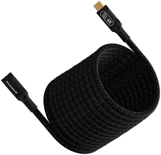 Main image of 20ft/6m USB C Extension Cable,Extra Length 20Gbps Data Transfer,100W Charging, 4K@60Hz Video,Nylon Braided Male to Female Extension cord for Laptop, Tablet,Home Theater, Monitor,Gaming consle.