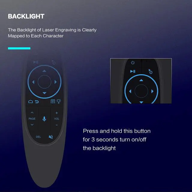 Alt view image 2 of 5 - ASHATA G10s Pro Voice Remote Control, 2.4G Blutooth Replacement Voice Remote Control with Multi Function Panel and USB Receiver Compatible with Android System (G10S PRO BT)