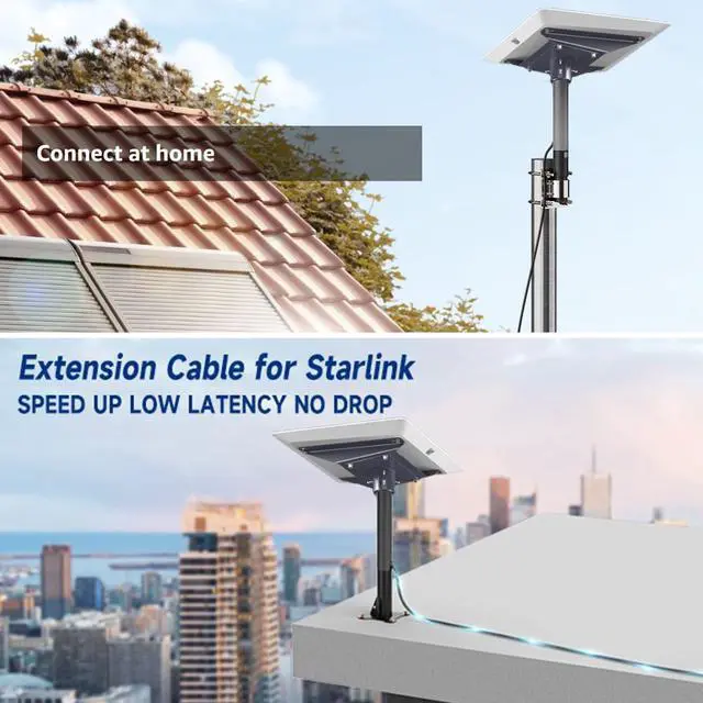 Alt view image 3 of 5 - Zunate 150Ft Gen 3 Cable, Satellite Replacement, 46M, Up to 1200Mbps Data Transfer, Fits Gen3 V3 Rectangular Satellite