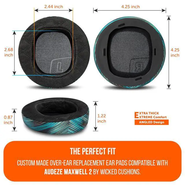 Alt view image 5 of 5 - WC Mod Kit Maxwell 2 Cooling Gel Earpads + Extra Wide Silicone Headband + Magnetic Speaker Plates Compatible with Audeze Maxwell 2 by Wicked Cushions ^^ The Simulation