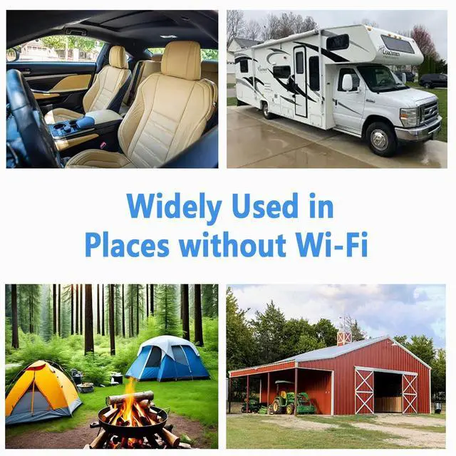 Alt view image 5 of 5 - WKX W-U4 No WiFi Security Camera, Wireless 4G LTE Cellular Security Camera with SIM Card, Night Vision, Motion Detection, and Cloud Storage