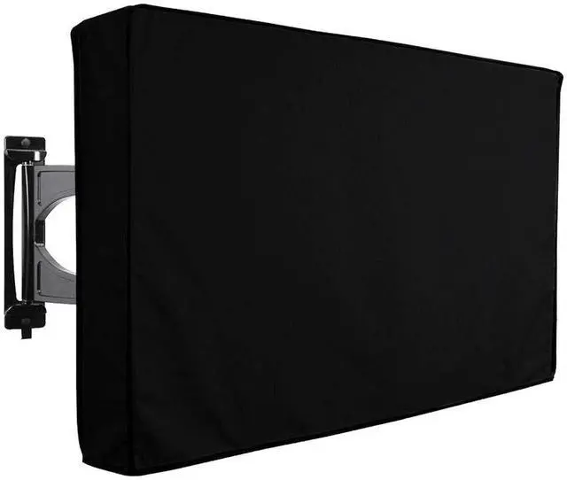Main image of COOSOO Outdoor TV Cover Heavy duty Waterproof TV Cover Box Black with Bottom Seal Heat Resistant Weatherproof Dustproof Anti UV Outside Television Protector (55-58in)