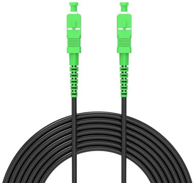 Main image of Jeirdus 15M SC/APC to SC/APC Outdoor Armored Simplex 9/125 SM Fiber Optic Cable Jumper Optical Patch Cord Singlemode 15Meters 49ft SC-SC