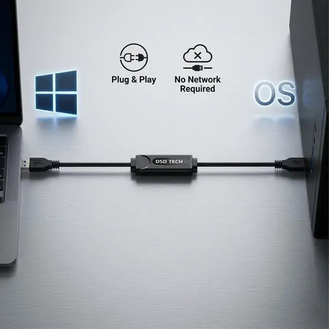 Alt view image 4 of 5 - DSD TECH SH-K03A USB 3.0 Data Link Cable, 5Gbps Fast File Transfer & KM Sharing, Win and Mac, 10ft