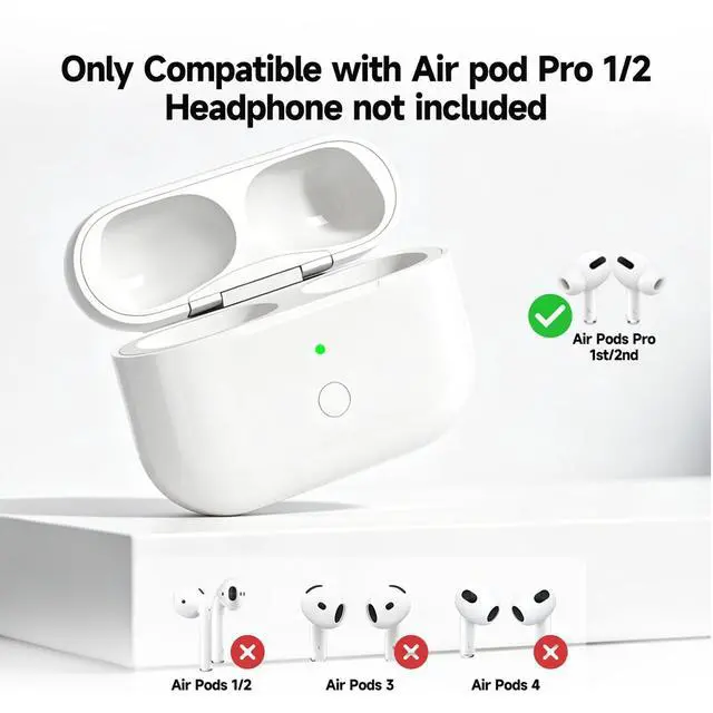 Alt view image 3 of 5 - Aelebey Replacement for AirPod Pro 1st & 2nd Wireless Charging Case,Compatible only with AirPod Pro case Charger with USB-C Port,with Bluetooth Pairing Sync Button