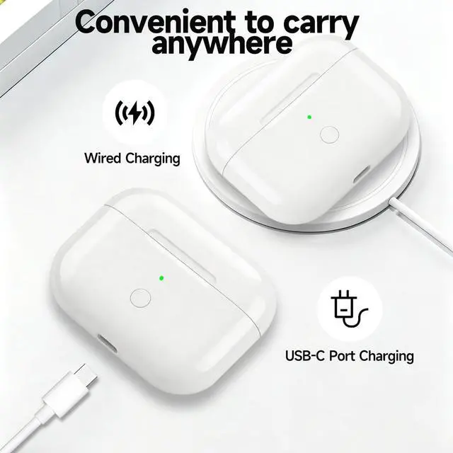 Alt view image 4 of 5 - Aelebey Replacement for AirPod Pro 1st & 2nd Wireless Charging Case,Compatible only with AirPod Pro case Charger with USB-C Port,with Bluetooth Pairing Sync Button