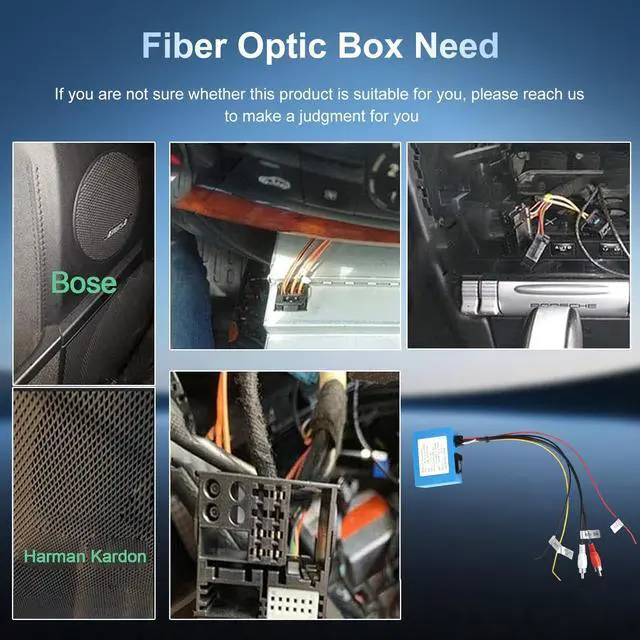 Alt view image 3 of 5 - Volxcereo Fiber Optic Decoder Most Box for Mercedes Benz ML/GL/R/CLS/SLK Class and Compatible for Porsche Cayenne BMW VW Touareg