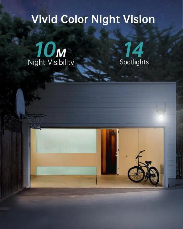 Alt view image 5 of 5 - ZUMIMALL 2.5K Wired Cameras for Home Security, 2.4G/5G WiFi Outdoor Camera, 5MP, 24/7 Recording,AI Motion Detection, Cloud & SD Card Storage, 2-Way Audio, 360 PTZ Auto Tracking, IP66-2-Pack (Black)