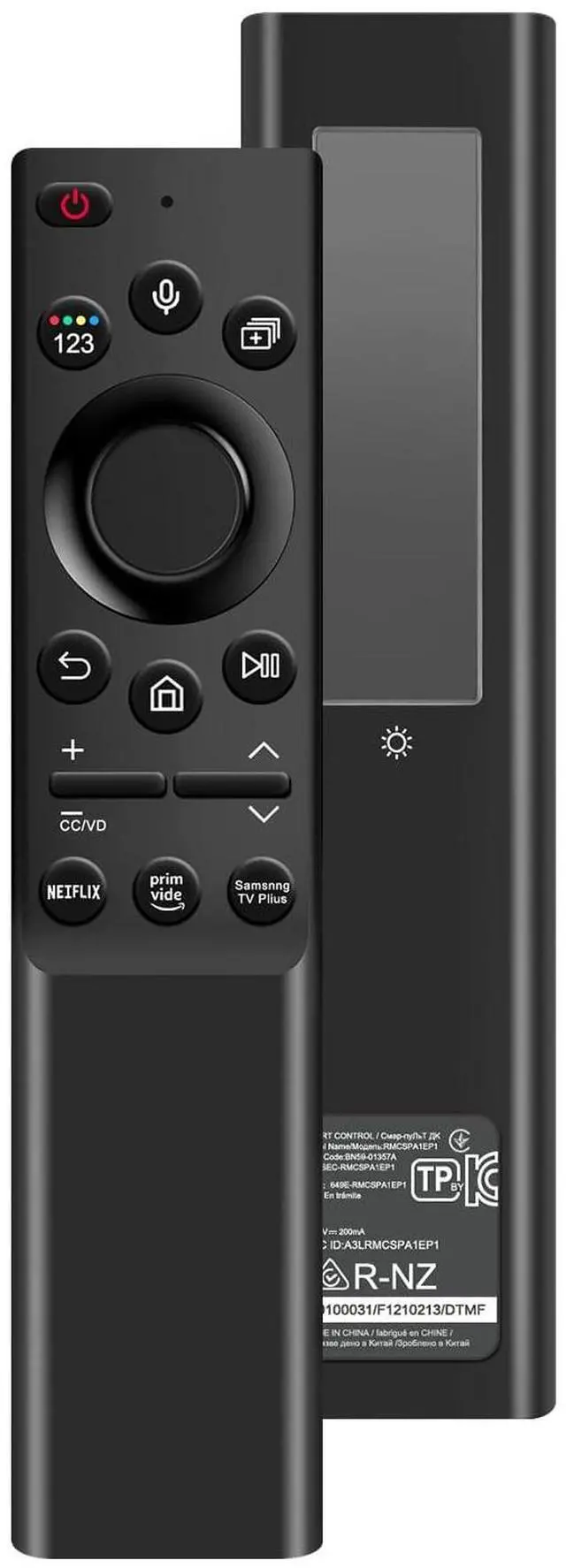 Main image of BN59-01357A Solar Voice Remote Replacement for Samsung TV Remote with Rechargeable Solar Cell Compatible with Samsung Neo QLED S90D Crystal UHD Series 2023
